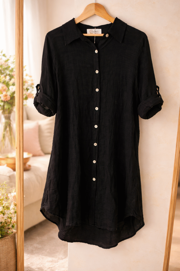 VESTIDO CAMISERO DE LINO